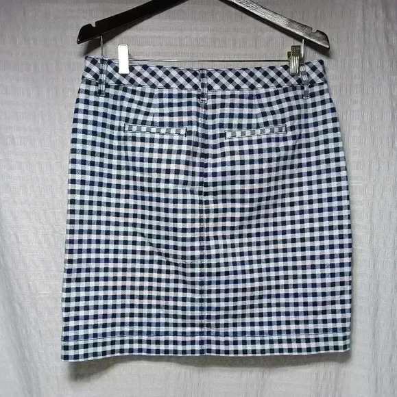 Talbots  Blue and white checkered mini shirt. Size 10P. - Picture 2 of 6